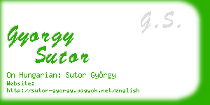 gyorgy sutor business card